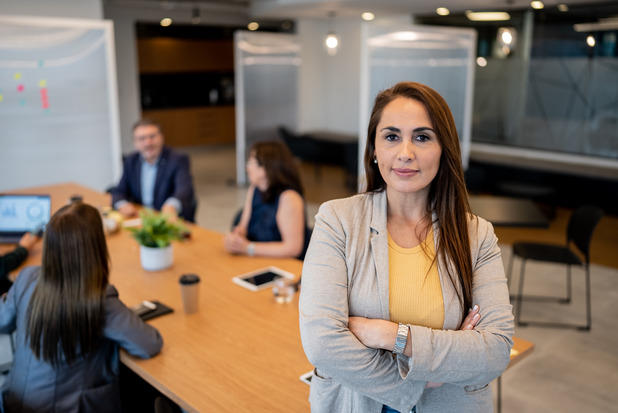 CFO, business woman during a meeting